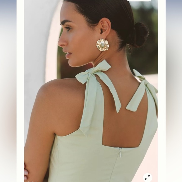 Anthropologie Peixoto Harlow Sleeveless Drop-Waist Maxi Dress Mint Green - Picture 2 of 15